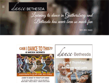 Tablet Screenshot of dancebethesda.com